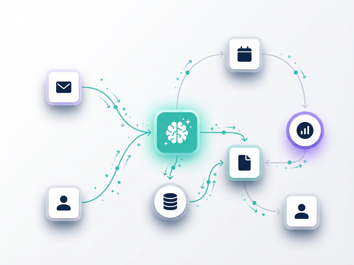 Workflow-Automatisierung mit KI Illustration