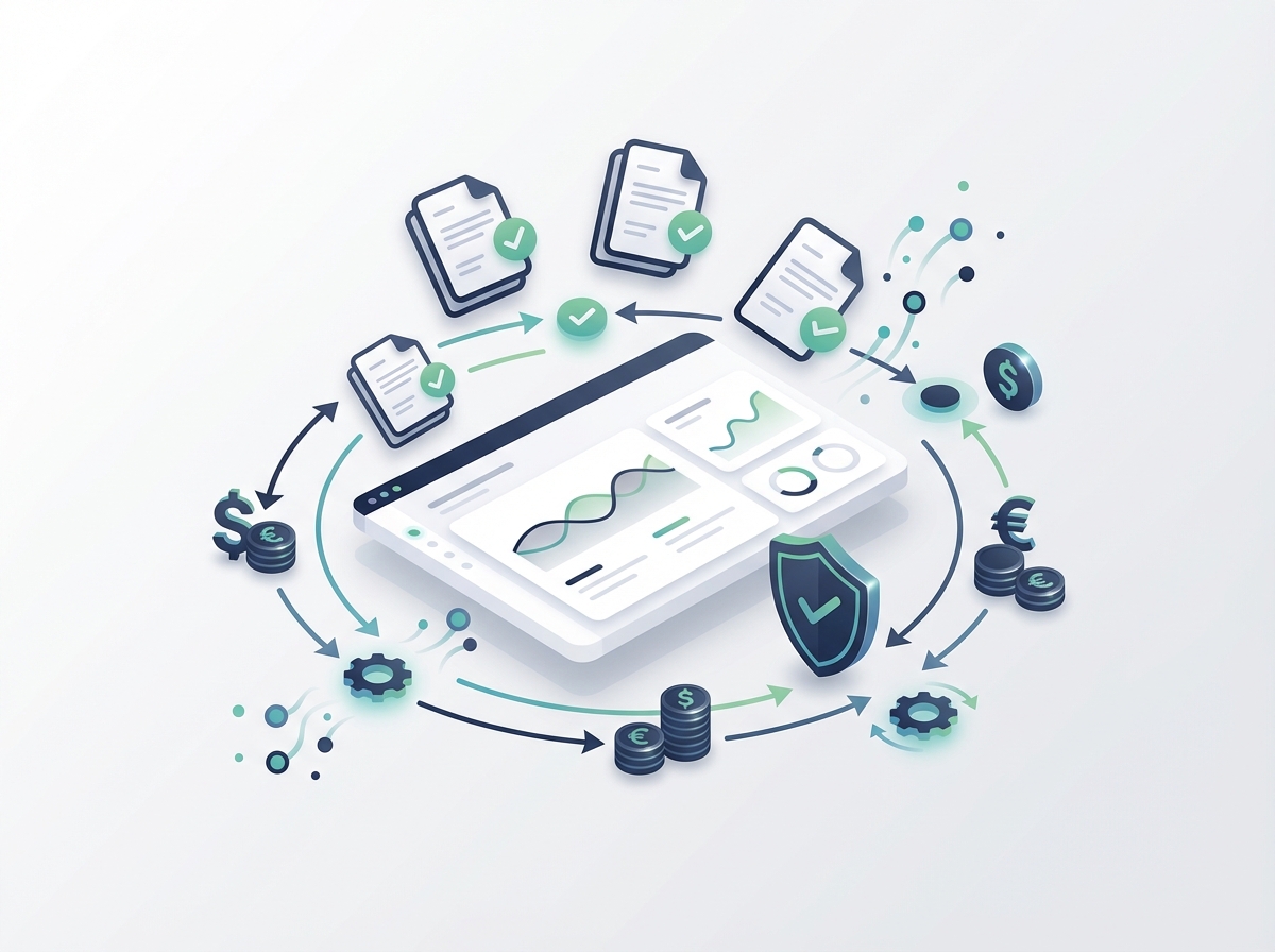 Automatisierte Finanzoperationen Illustration